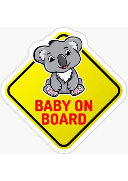 Arabada Bebek Var Sticker Oto Yapıştırma Etiket 18CM MD18