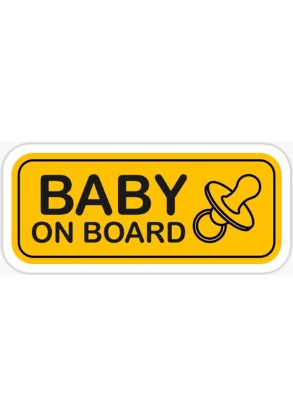 Arabada Bebek Var Sticker Oto Yapıştırma Etiket 18CM MD20