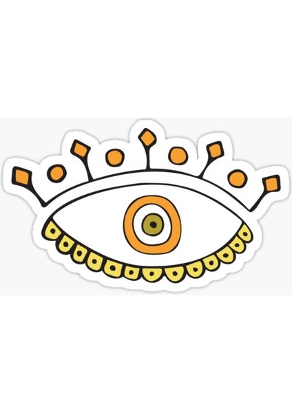 18CM Nazar Boncuğu Sticker Araba Duvar Yapıştırma Etiket Mf