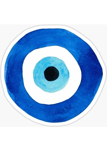 Nazar Boncuğu Yapıştırması Sticker Duvar Leptop 18CM Mm4