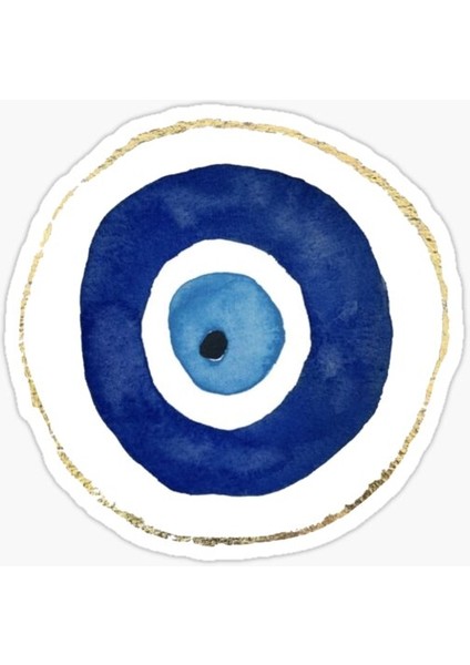Nazar Boncuğu Yapıştırması Sticker Duvar Leptop 18CM Mm7