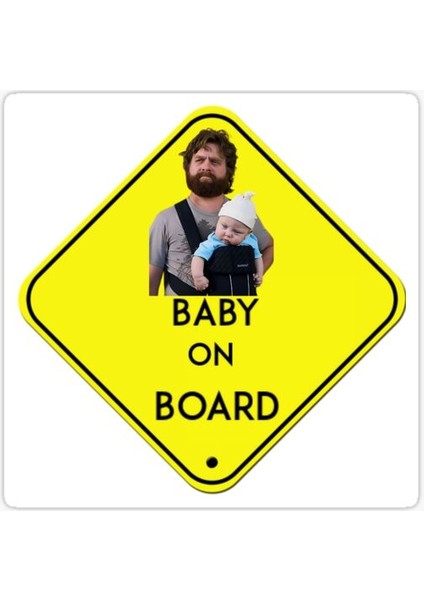 Uyarı Arabada Bebek Var Sticker Oto Etiket 18CM MD85