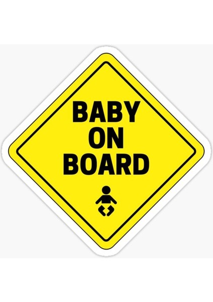Arabada Bebek Var Baby On Board Sticker Etiket 19CM MD15