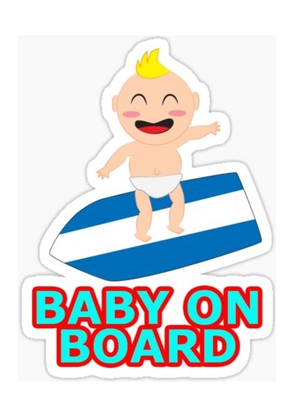 Arabada Bebek Var Baby On Board Sticker Etiket 19CM MD19