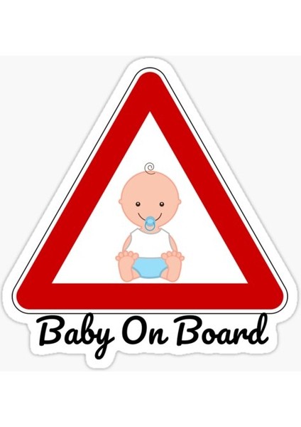 Arabada Bebek Var Sticker Oto Yapıştırma Etiket 18CM Md9