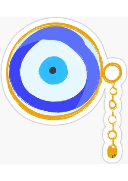 18CM Nazar Boncuğu Sticker Araba Duvar Yapıştırma Etiket Ff6