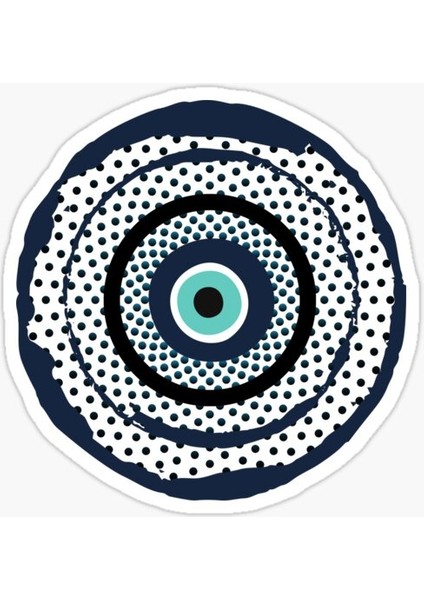 Nazar Boncuğu Sticker Araba 18CM Yapıştırma Etiket Md8