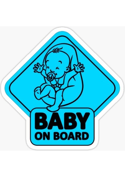 Uyarı Arabada Bebek Var Sticker Oto Etiket 18CM MD19