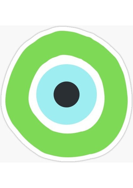 Nazar Boncuğu Yapıştırma Etiket Sticker Duvar 18CM Md4