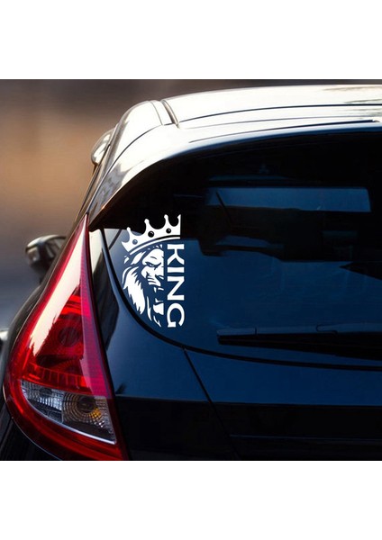 Aslan Araba Sticker Etiket Yapıştırması 19CM Arka Cam