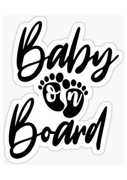 Arabada Bebek Var Sticker Oto Yapıştırma Etiket 18CM MD19