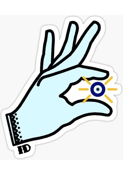 Nazar Boncuğu Sticker Araba 18CM Yapıştırma Etiket MD18