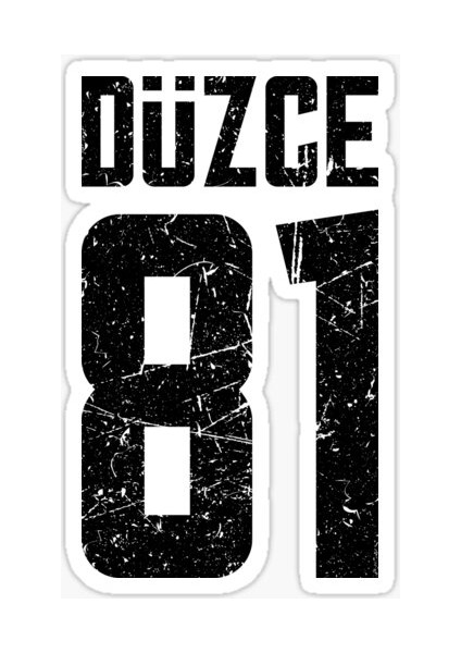 81 Düzce Sticker Yapıştırma Oto Etiket 17CM