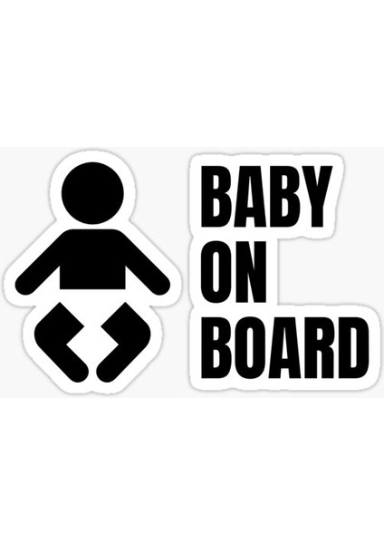 Baby On Board Arabada Bebek Var Sticker Etiket 19CM Md1