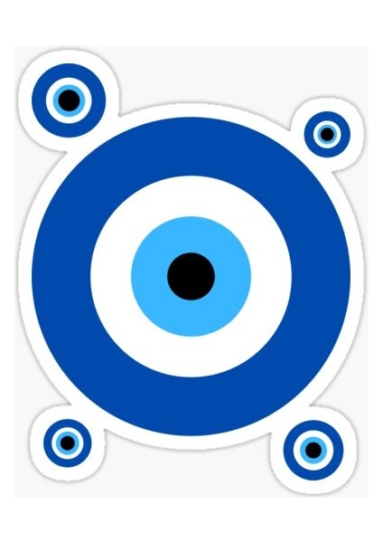 Ilginç Nazar Boncuğu Sticker Duvar Araba Yapıştırma Md6