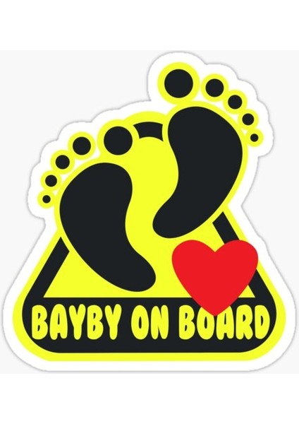 Baby On Board Arabada Bebek Var Oto Sticker Etiket 19CM MD21
