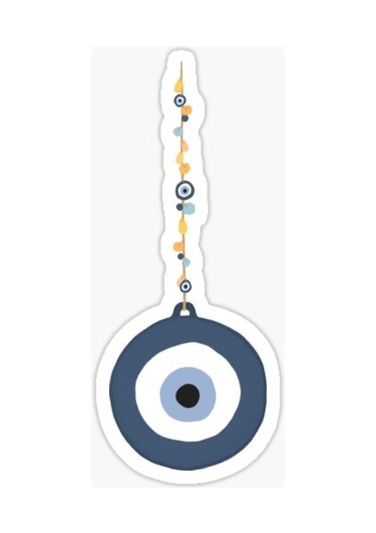Ilginç Nazar Boncuğu Sticker Duvar Araba Yapıştırma Md3