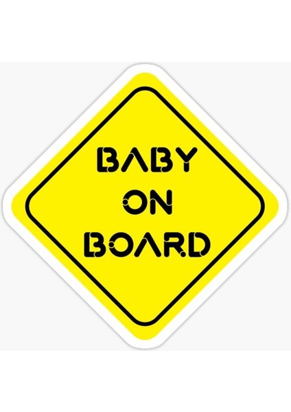 Uyarı Arabada Bebek Var Sticker Oto Etiket 18CM Md6