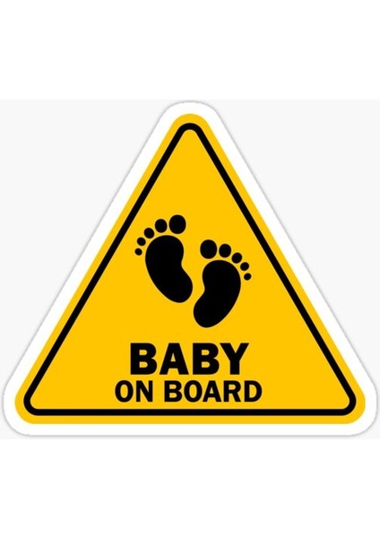 Arabada Bebek Var Sticker Oto Yapıştırma Etiket 18CM MD11