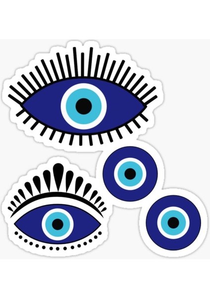 Nazar Boncuğu Sticker Araba 18CM Yapıştırma Etiket MD29