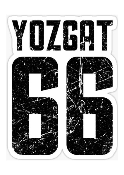 66 Yozgat Sticker Yapıştırma Oto Etiket 17CM