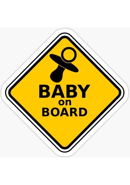 Baby On Board Arabada Bebek Var Oto Sticker Etiket 19CM MD19