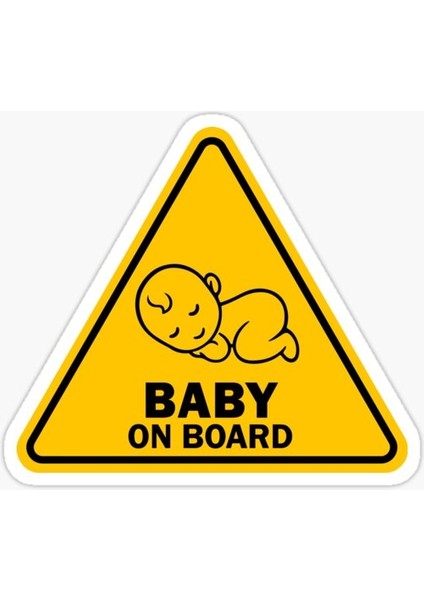 Arabada Bebek Var Sticker Oto Yapıştırma Etiket 18CM MD17