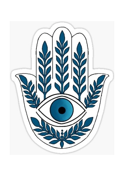 Nazar Boncuğu Yapıştırma Etiket Sticker Duvar 18CM MD17