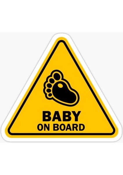 Arabada Bebek Var Sticker Oto Yapıştırma Etiket 18CM MD13