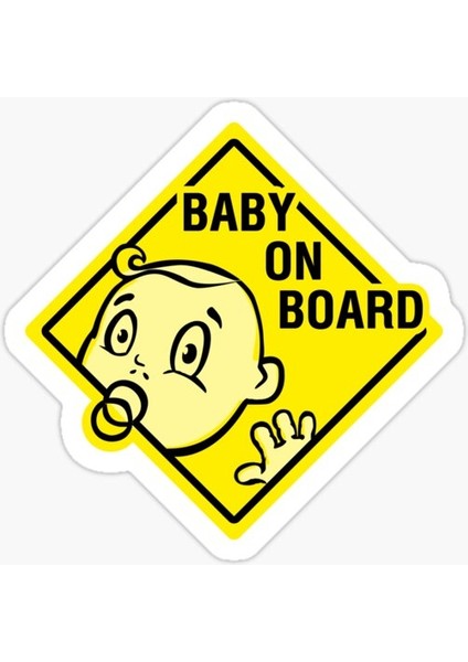 Arabada Bebek Var Sticker Oto Yapıştırma Etiket 18CM MD15