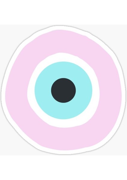 Nazar Boncuğu Yapıştırma Etiket Sticker Duvar 18CM Md7