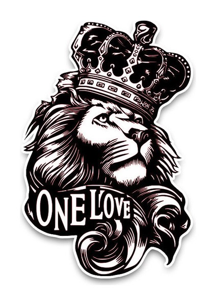 Aslan Araba Sticker Etiket Yapıştırması 19CM MD11