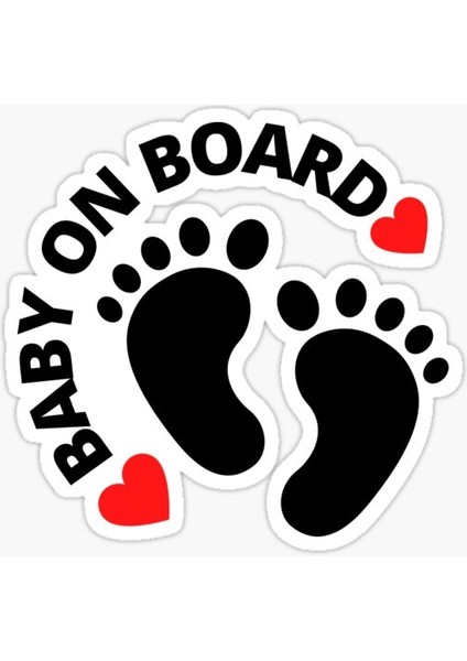 Arabada Bebek Var Baby On Board Sticker Etiket 19CM MD16