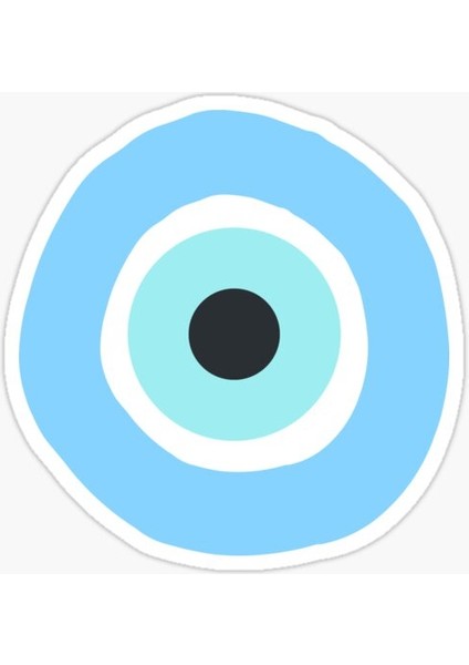 Nazar Boncuğu Sticker Duvar 18CM Yapıştırma Etiket Md4