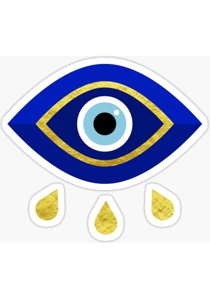 Nazar Boncuğu Sticker Duvar 18CM Yapıştırma Etiket Md8