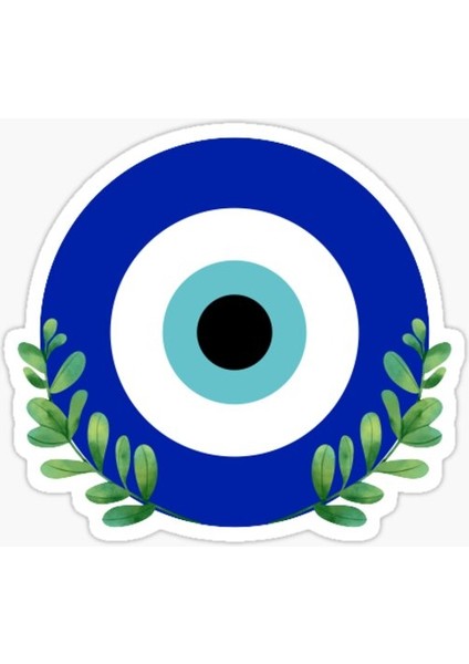 Nazar Boncuğu Sticker Duvar 18CM Yapıştırma Etiket MD15