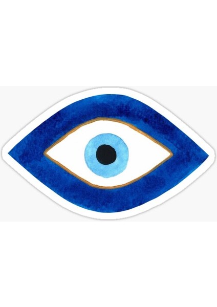 Nazar Boncuğu Yapıştırması Sticker Duvar Leptop 18CM Mm5