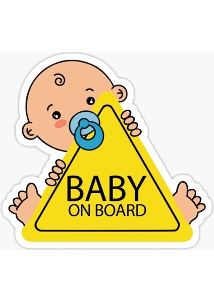 Uyarı Arabada Bebek Var Sticker Oto Etiket 18CM Md9
