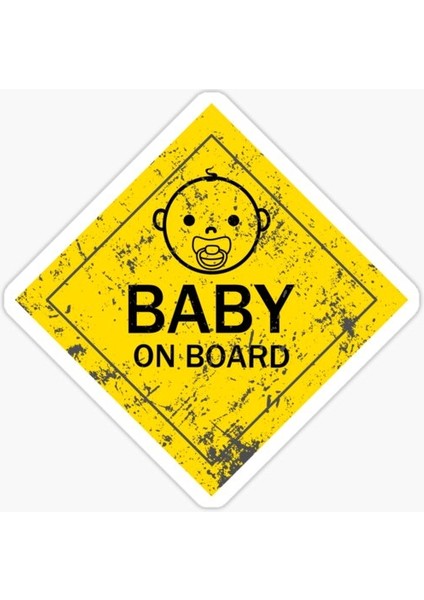 Arabada Bebek Var Baby On Board Sticker Etiket 19CM Md2