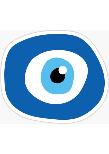 Nazar Boncuğu Yapıştırma Etiket Sticker Duvar 18CM Md9
