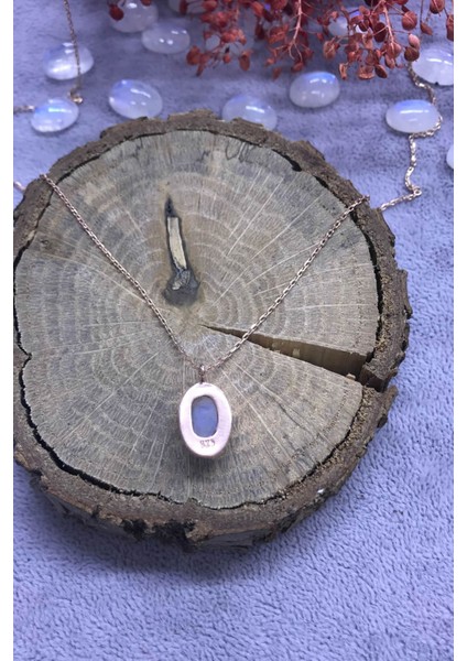 Nsa Ay Taşı Gümüş Kolye 925 Ayar Doğal Taş modelleri