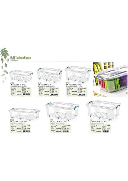 Poly Time Polytime Tekerlekli Multibox Şeffaf Kilitli Saklama Düzenleme Kabı Kutusu - Dikdörtgen - 60 Litre