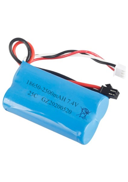 7.4V 18650 Li-On 2500 Mah Oyuncak Pili SM2P Soket