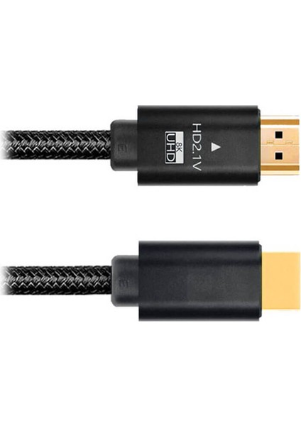 1 Metre HDMI 2.1 Kablo Ultra Hdr UHD 8K@60hz, 4K@120hz, 48GBS Ses ve Ethernet HDMI Kablosu