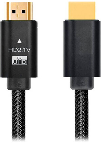 1 Metre HDMI 2.1 Kablo Ultra Hdr UHD 8K@60hz, 4K@120hz, 48GBS Ses ve Ethernet HDMI Kablosu