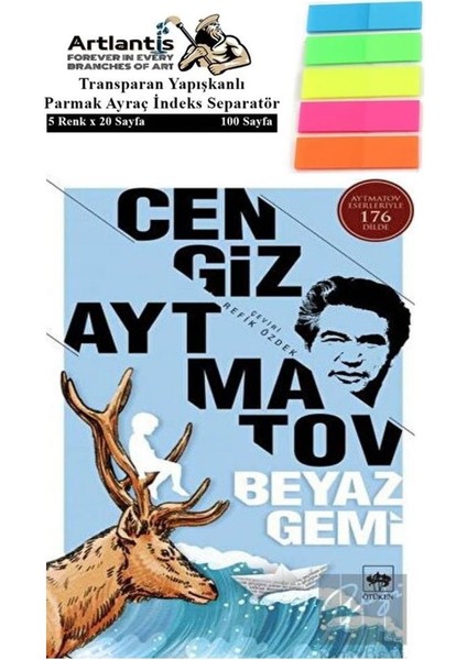 Beyaz Gemi Karton Kapak 1 Adet Fosforlu Transparan Kitap Ayraç 1 Paket - Cengiz Aytmatov