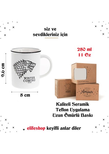 Game Of Throne Winter Is Coming Stark Ailesi Kahve Kupası Fincan Mug