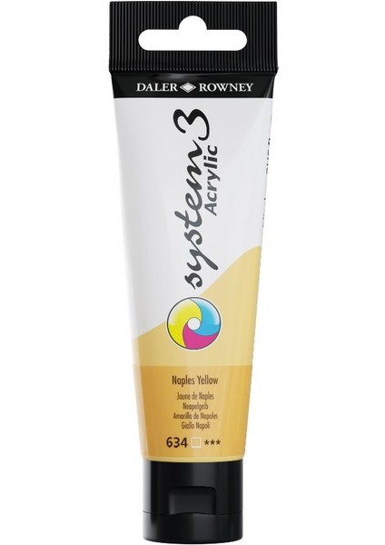 System 3 Akrilik Boya 150ML 634 Naples Yellow