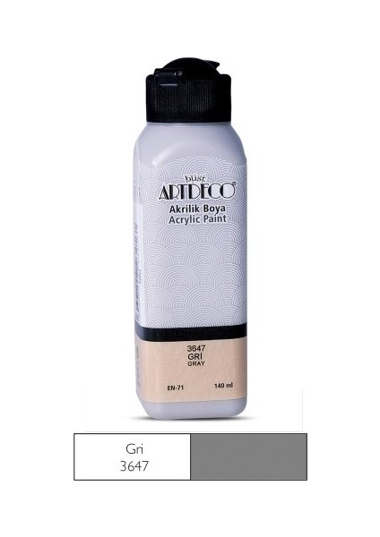 Gri Yeni Formül Akrilik Boya 140 ml
