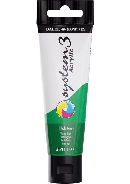 System 3 Akrilik Boya 150ML 361 Phthalo Green